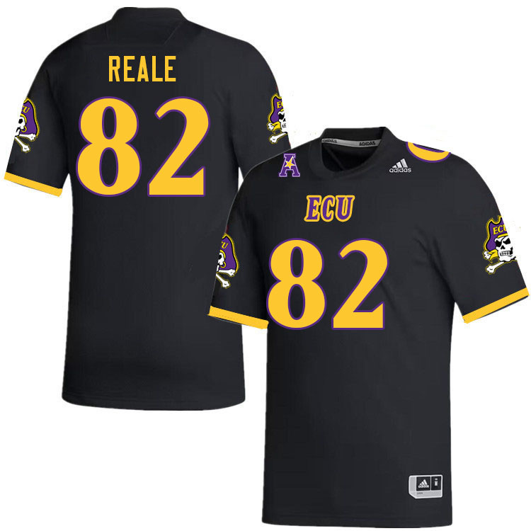 Men #82 Gage Reale ECU Pirates College Football Jerseys Stitched-Black